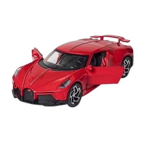 YRXIAO Modellbausatz Auto 1:32 für Bugatti Lavoi Ture Noire Legierung Auto Modell Druck Druck Fahrzeuge Auto Spielzeug Miniatur Spielzeug Kinder Für Wohndekorationen(Red) von YRXIAO