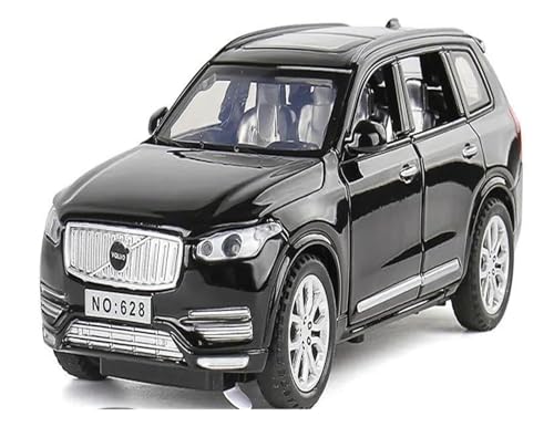 YRXIAO Modellbausatz Auto 1:32 für Volvo XC90 SUV Legierung Auto Modell Diecast Metall Modell Sound & Licht Kinder Spielzeug Auto Zentrale Steuerung Für Wohndekorationen(Black) von YRXIAO