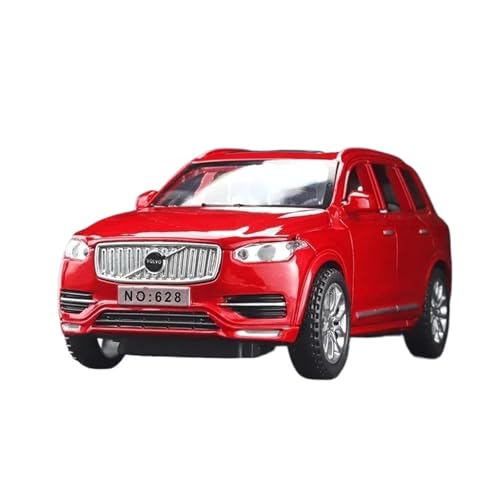 YRXIAO Modellbausatz Auto 1:32 für Volvo XC90 SUV Legierung Auto Modell Diecast Metall Modell Sound & Licht Kinder Spielzeug Auto Zentrale Steuerung Für Wohndekorationen(Red) von YRXIAO