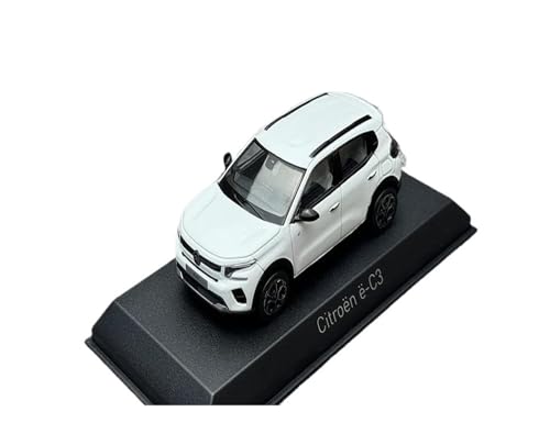 YRXIAO Modellbausatz Auto 1:43 Für Citroen C3 E-C3 2024 Metallautomodell Statische Anzeige Festliche Sammlung Heimkunst Dekoration Modelle Anzeige Für Wohndekorationen(White) von YRXIAO