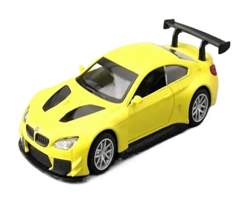 YRXIAO Modellbausatz Auto 1:44 für BMW M6 GT3 Legierung Sportwagen Modell Diecast Metall Track Racing Fahrzeug Auto Modell Sammlung Spielzeug Für Wohndekorationen(Yellow) von YRXIAO