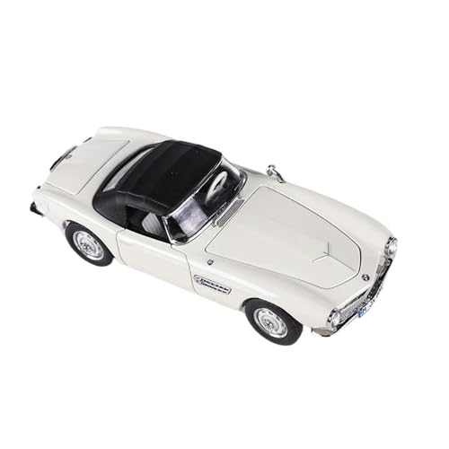 YRXIAO Modellbausatz Auto 1:64 Für BMW 507 1957 Cabrio Classic Roadster Legierung Modellauto Limited Edition Automodell Sammlermodelle Für Wohndekorationen(White) von YRXIAO