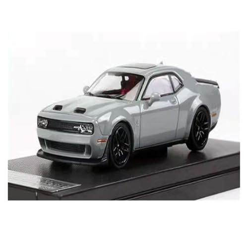 YRXIAO Modellbausatz Auto 1:64 Für Dodge Hellcat SRT Sammlerautomodell Legierungsautomodell Automodell Legierungsautomodell Limited Edition-Auto Für Wohndekorationen(Gray) von YRXIAO