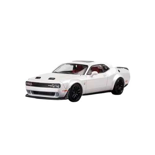 YRXIAO Modellbausatz Auto 1:64 Für Dodge Hellcat SRT Sammlerautomodell Legierungsautomodell Automodell Legierungsautomodell Limited Edition-Auto Für Wohndekorationen(White) von YRXIAO