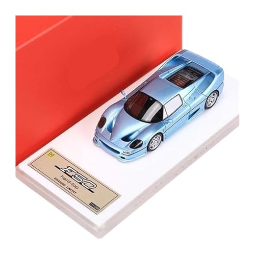 YRXIAO Modellbausatz Auto 1:64 Für Ferrari F50 Hardtop-Sportwagen Kunstharz Automodell Limitierte Auflage Ornamente Hobby-Modellautos Modellautos Für Wohndekorationen(Blue) von YRXIAO