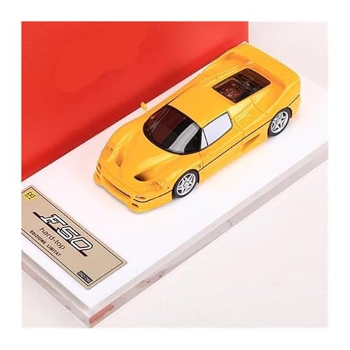 YRXIAO Modellbausatz Auto 1:64 Für Ferrari F50 Hardtop-Sportwagen Kunstharz Automodell Limitierte Auflage Ornamente Hobby-Modellautos Modellautos Für Wohndekorationen(Yellow) von YRXIAO