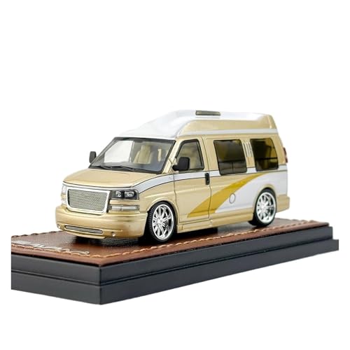 YRXIAO Modellbausatz Auto 1:64 Für GMC Savana Motor Home Diecast Automodelle Gedenk-Sonderedition Legierung Automodelle Feine Details Für Wohndekorationen von YRXIAO