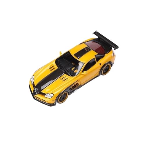 YRXIAO Modellbausatz Auto 1:64 Für Hamann SLR Harz Modell Auto Limited Edition Ornamente Hobby Modell Autos Sammeln Modell Dekoration Modell Für Wohndekorationen(Yellow) von YRXIAO