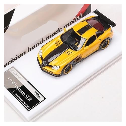 YRXIAO Modellbausatz Auto 1:64 Für Hamann SLR Resin Modellauto Limited Edition Ornamente Hobby Modellautos Limited Edition Modelldekoration Modell Für Wohndekorationen(Yellow) von YRXIAO