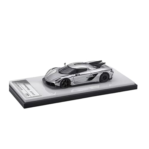 YRXIAO Modellbausatz Auto 1:64 Für Koenigsegg Jesko Absolut Galvanisiertes Silber Sammlerautomodell Legierungsautomodell Automodell Legierungsauto Für Wohndekorationen von YRXIAO