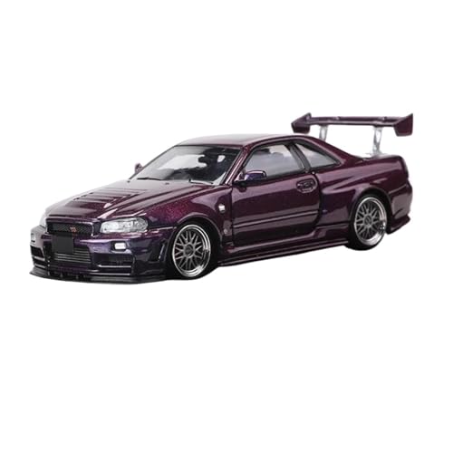 YRXIAO Modellbausatz Auto 1:64 Für Nissan Skyline GT-R R34 Legierung Modell Auto Limited Edition 699 Hobby Ornament Auto Modell Desktop Display Für Wohndekorationen von YRXIAO