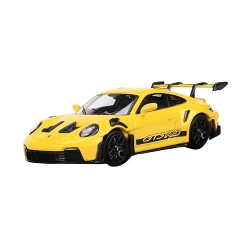 YRXIAO Modellbausatz Auto 1:64 Für Porsche 911/992 GT3 RS Legierung Modellauto Sammlerautomodelle Home Decor Modellautos Display Hobby Modellautos Für Wohndekorationen(Yellow) von YRXIAO