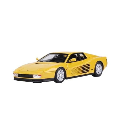 YRXIAO Modellbausatz Auto 1:64 Für Testarossa Rosso Corsa Harz Modell Auto Limited Edition 399 Gedenk Legierung Auto Modell Klassische Statische Für Wohndekorationen(Yellow) von YRXIAO