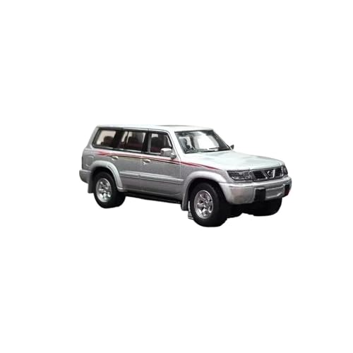 YRXIAO Modellbausatz Auto 1:64 für Nissan Patrol 1998 Y61 Druckguss-Legierung statisches Automodell Retro-Sammlung Display Heimdekoration Metall Für Wohndekorationen von YRXIAO