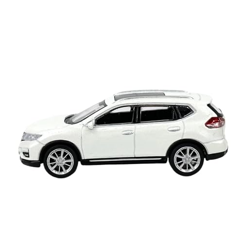 YRXIAO Modellbausatz Auto 1:64 für Nissan X-Trail 2018 Metall-Automodell Diecast-Miniatur weißes Fahrzeugmodell Spielzeug Hobby-Automodelle Anzeige Für Wohndekorationen von YRXIAO