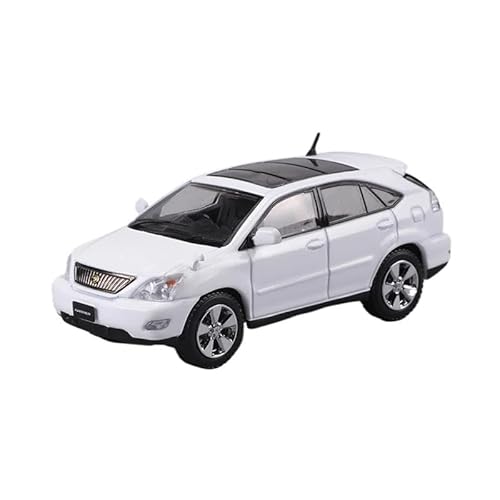 YRXIAO Modellbausatz Auto 1:64 für Toyota Harrier Legierung Modell Auto Miniatur Souvenir Modelle Dekoration Auto Modelle Desktop Display Modelle Für Wohndekorationen(White) von YRXIAO