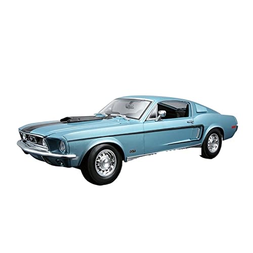 YRXIAO Modellbausatz Auto FOR1967 1968 Ford Mustang GT Alloy Car Model Simulation Car Modell 1 18 Für Wohndekorationen(A) von YRXIAO