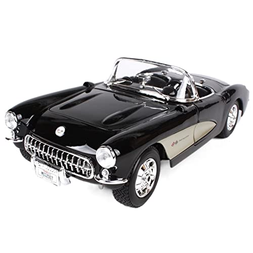 YRXIAO Modellbausatz Auto Für 1957 Chevrolet Corvette Autolegierung Automodell Simulation Modell Junge Spielzeug 1 18 Für Wohndekorationen(A) von YRXIAO