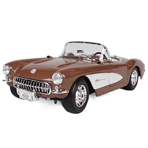 YRXIAO Modellbausatz Auto Für 1957 Chevrolet Corvette Autolegierung Automodell Simulation Modell Junge Spielzeug 1 18 Für Wohndekorationen(B) von YRXIAO