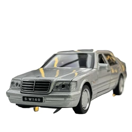 YRXIAO Modellbausatz Auto Für BWM S-W140 Klassische Legierung Auto Modell 1/32 Voiture Miniatur Sound Licht Kollektiven Spielzeug Fahrzeug Junge Für Wohndekorationen(White) von YRXIAO