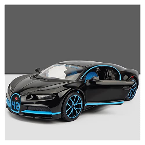 YRXIAO Modellbausatz Auto Für Bugatti Chiron 1 24 Legierung Sportwagen Modell Simulation Diecast Fahrzeugsammlung Jungen Spielzeug Geschenk Für Wohndekorationen(Schwarz) von YRXIAO