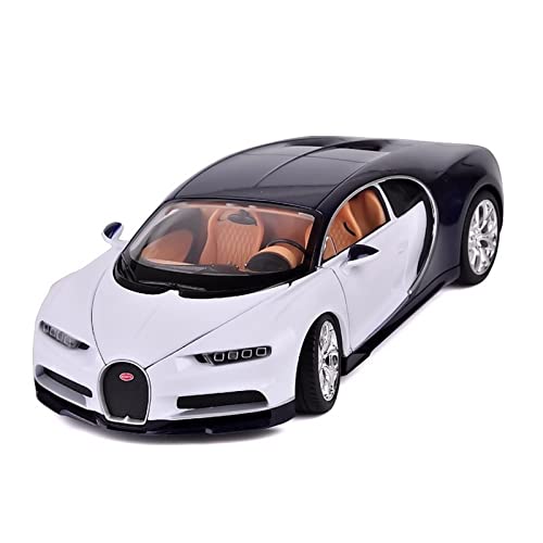 YRXIAO Modellbausatz Auto Für Bugatti Chiron 1 24 Legierung Sportwagen Modell Simulation Diecast Fahrzeugsammlung Jungen Spielzeug Geschenk Für Wohndekorationen(White) von YRXIAO