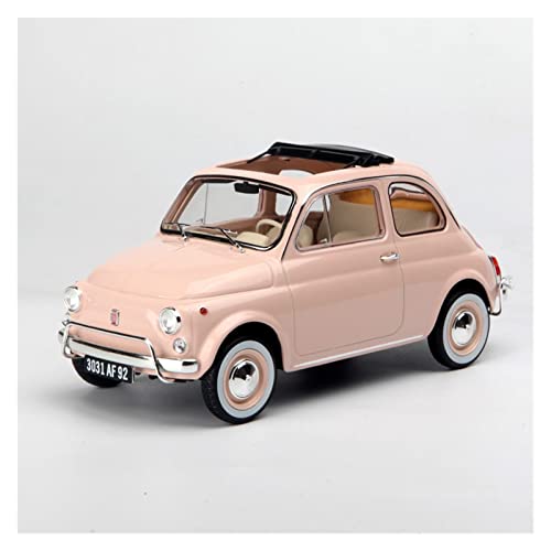 YRXIAO Modellbausatz Auto Für FIAT 500L 1968 1 18 Legierung Automodell Metall Druckguss Spielzeug Auto Display Ornament Für Wohndekorationen(Rosa) von YRXIAO