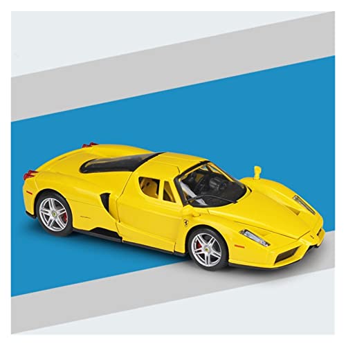 YRXIAO Modellbausatz Auto Für Ferraris ENZO 1 24 Legierung Rennwagen Modell Diecast Retro Sportfahrzeug Sammlung Kinder Geschenk Für Wohndekorationen(Yellow) von YRXIAO