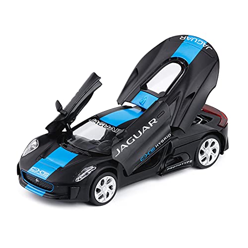 YRXIAO Modellbausatz Auto Für Jaguar C-X75 1 32 Legierung Sportwagenmodell Hohe Simulation Diecast Fahrzeugsammlung Kinderspielzeug Geschenk Für Wohndekorationen(Schwarz) von YRXIAO