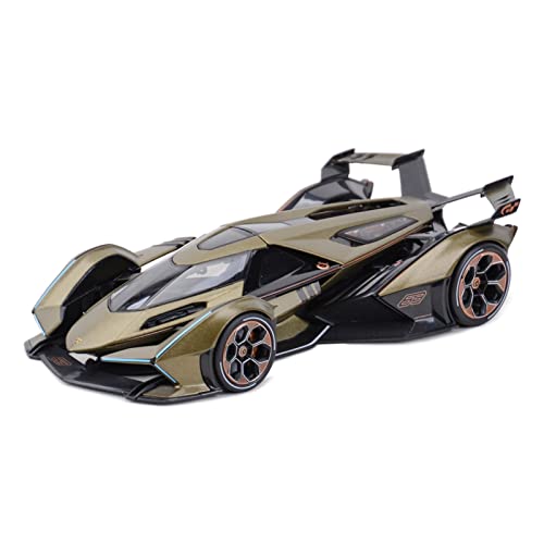 YRXIAO Modellbausatz Auto Für Lambo V12 Vision Gran Turismo 1 18 Sportwagen Static Die Cast Fahrzeuge Sammlerauto Für Wohndekorationen(Titanium) von YRXIAO