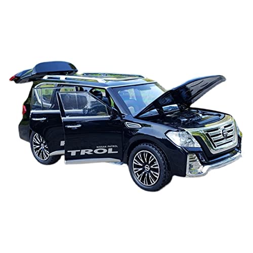 YRXIAO Modellbausatz Auto Für Nissan Patrol 1 24 Legierung Offroad-Automodellsimulation Diecast Sound- Und Lichtsammlung Kindergeschenk Für Wohndekorationen(Schwarz) von YRXIAO