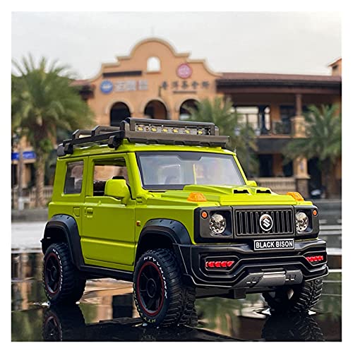 YRXIAO Modellbausatz Auto Für Suzuki Jimny 1 18 Diecast Metall Spielzeug Geländewagen Modell Simulation Sound Licht Kinder Spielzeug Geschenk Für Wohndekorationen(B) von YRXIAO