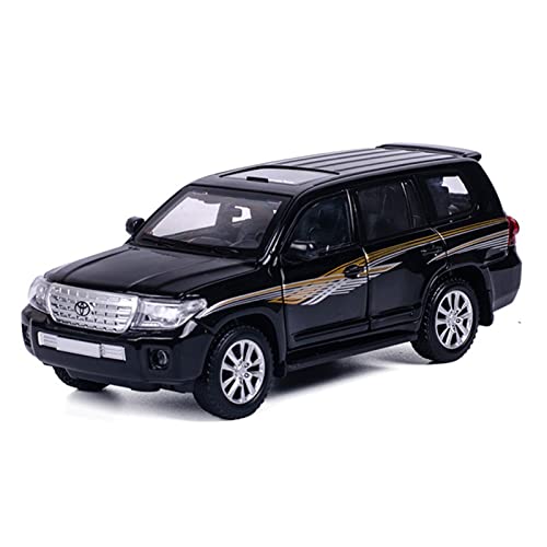 YRXIAO Modellbausatz Auto Für Toyota Land Cruiser Polizeiauto 1 24 Alloy Diecast Automodell Mit Sound Und Licht Für Erwachsenes Geschenk Für Wohndekorationen(Schwarz) von YRXIAO