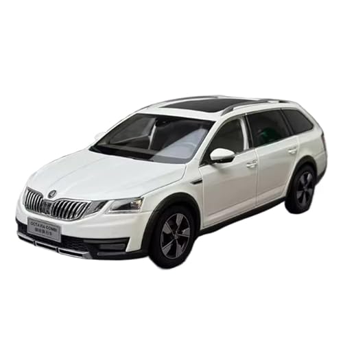 YRXIAO Modellbausatz Auto Maßstab 1/18 Für Skoda Octavia Pro 2021 Legierungsautomodell Klassisches Souvenir Für Erwachsene Statische Sammlung Für Wohndekorationen(White) von YRXIAO