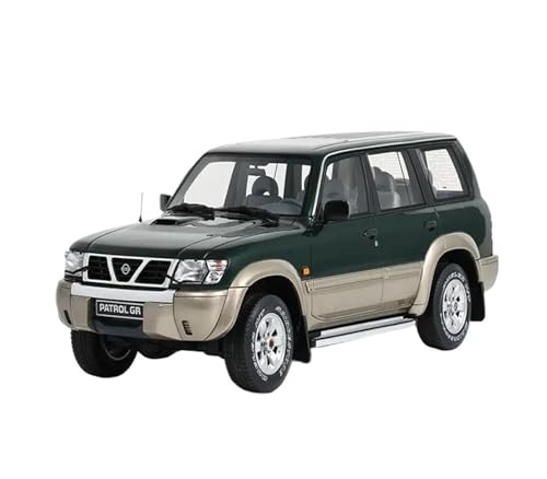 YRXIAO Modellbausatz Auto Maßstab 1/18 für Nissan Patrol GR OT898 Off-Road-Auto SUV Harz Modell Statische Dekoration Spielzeug Auto Souvenir Für Wohndekorationen(Green) von YRXIAO