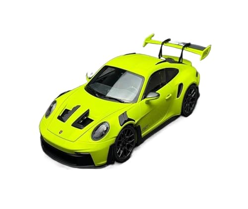 YRXIAO Modellbausatz Auto Maßstab 1:18 FÜR Porsche 911 GT3 RS 2024 Auto-Desktop-Ornamente Modell Metall Persönliche Sammlung Display-Modellornamente Für Wohndekorationen(Fluorescent Green) von YRXIAO