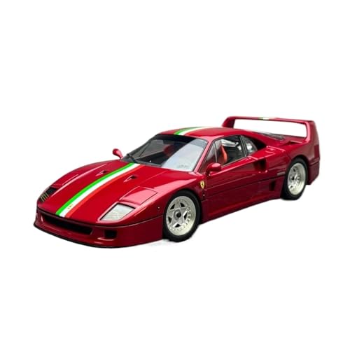 YRXIAO Modellbausatz Auto Maßstab 1:18 Für Ferrari F40 Sportwagen Vollständig Offenes Druckgussmodell Limitierte Auflage Hobby-Sammlerstücke Für Wohndekorationen(Red) von YRXIAO