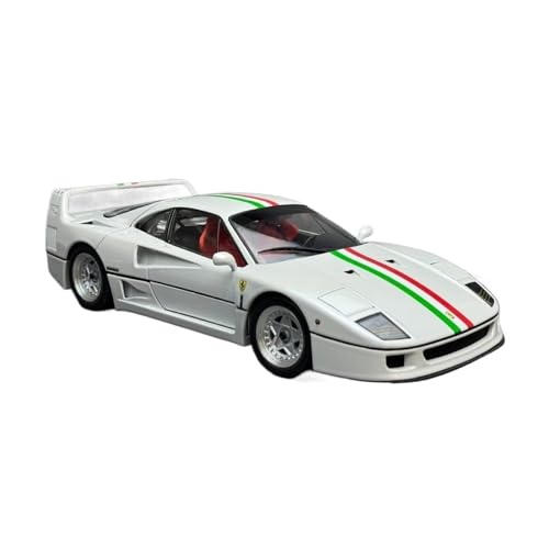 YRXIAO Modellbausatz Auto Maßstab 1:18 Für Ferrari F40 Sportwagen Vollständig Offenes Druckgussmodell Limitierte Auflage Hobby-Sammlerstücke Für Wohndekorationen(White) von YRXIAO