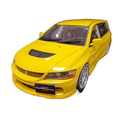 YRXIAO Modellbausatz Auto Maßstab 1:18 Für Lancer Evo9 Wagon Gelbes Automodell Fahrzeug Harz Spielzeug Sammlerstück Souvenir Spielzeug Für Wohndekorationen von YRXIAO