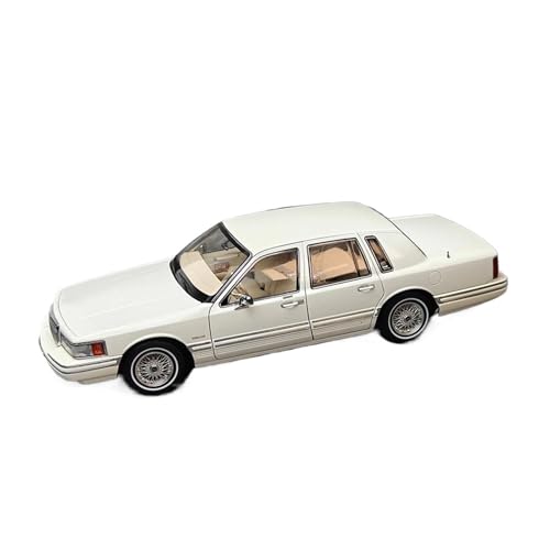 YRXIAO Modellbausatz Auto Maßstab 1:18 Für Lincoln Town CAR-Modell Metalldruckguss-Modellsammlung Limitierte Auflage Automodelle Anzeige Für Wohndekorationen(White) von YRXIAO