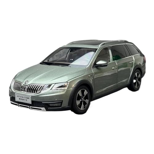 YRXIAO Modellbausatz Auto Maßstab 1:18 Für Volkswagen Skoda Sharp Station Wagon Skoda Octavia Automodell Metalldisplay Hobby Automodelle Desktop Für Wohndekorationen(Green) von YRXIAO