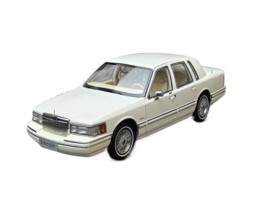 YRXIAO Modellbausatz Auto Maßstab 1:18 für Lincoln Town CAR Desktop-Ornamente Modell Persönliche Hobby-Sammlung Automodell Metalldruckgussmodell Für Wohndekorationen(White) von YRXIAO