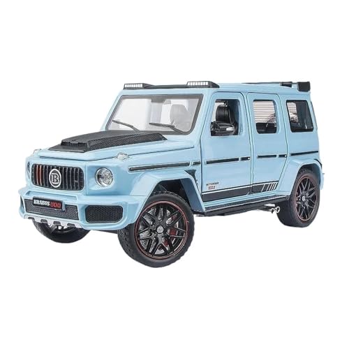 YRXIAO Modellbausatz Auto Maßstab 1:24 für Brabus G800 Legierung Automodell Diecast Auto Sound Licht Liebhaber Sammlung Metall Display Ornamentell Für Wohndekorationen(Blue) von YRXIAO