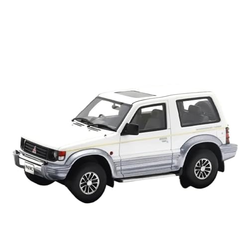 YRXIAO Modellbausatz Auto Maßstab 1:43 für Cras Pajero METALTOP Wide XR-II 1991 Druckguss-Fahrzeuge Sammlerstück Decora Toys Model Home Collection Für Wohndekorationen(White) von YRXIAO