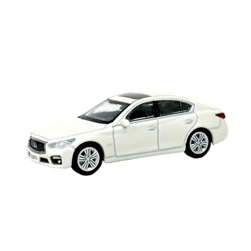 YRXIAO Modellbausatz Auto Maßstab 1:64 FÜR Infiniti Q50S Weißes Legierungsautomodell Druckguss-Miniaturfahrzeug Spielzeug Hobby-Sammlung Für Wohndekorationen von YRXIAO