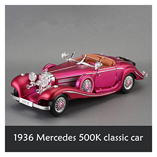 1:18 Mercedes 500K 1936 Klassische Rote Auto Legierung Retro Auto Modell Klassische Auto Modell Sammlung Geschenk(1936500K) von YSAEDATY