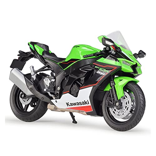 YSAEDATY 1/12 Kawasaki Ninja ZX10R Motorrad Modell Spielzeugauto Serie Automobil Stoßdämpfer Geländemotorrad von YSAEDATY