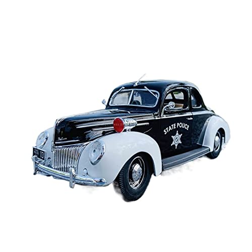 YSAEDATY 1:18 Für 1939 Ford Deluxe Polizeiauto Legierung Retro Automodell Klassisches Auto Modellauto Dekoration Sammlung Geschenk(C) von YSAEDATY