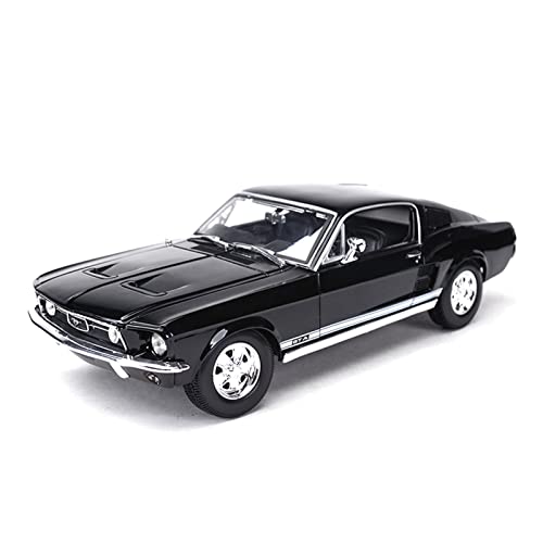 YSAEDATY 1:18 Für 1967 Ford Mustang GTA Fließheck Auto Statische Simulation Die Cast Fahrzeuge Sammlermodell Auto Spielzeug(Black) von YSAEDATY