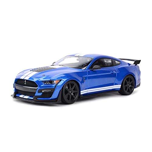 YSAEDATY 1:18 Für 2020 Mustang Shelby GT500 Ford Sportwagen Statische Druckgussfahrzeuge Sammelbares Modellauto Spielzeug(Blue) von YSAEDATY